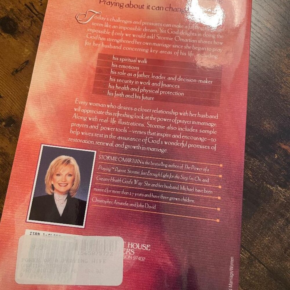 Book:  The Power of a Praying Wife by Stormie Omartian - Picture 2 of 2